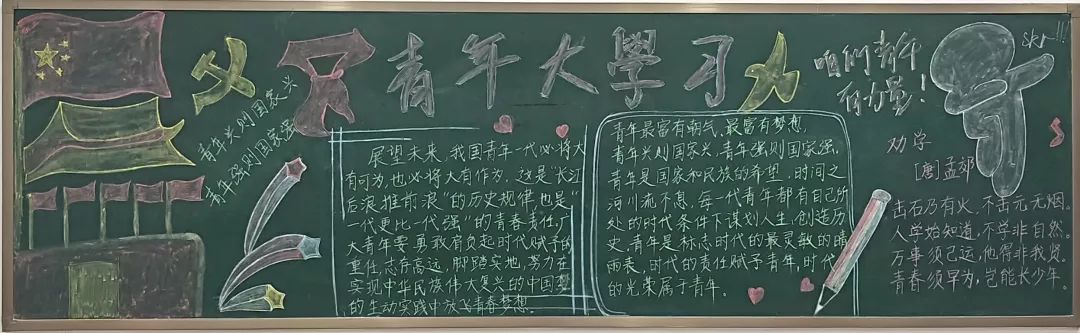 【青年大学习—数学科学学院开展"青年大学习"板报评比活动