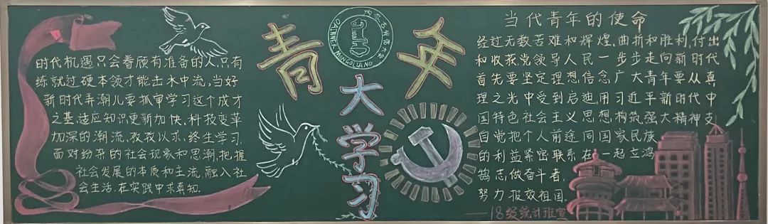 【青年大学习—数学科学学院开展"青年大学习"板报评比活动